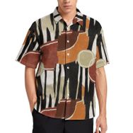 AILLOSA YH-151 Aloha Hawaii 3D Desen Kısa Kollu Erkek Gömlek