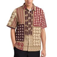 AILLOSA YH-155 Aloha Hawaii 3D Desen Kısa Kollu Erkek Gömlek