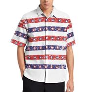 AILLOSA YH-156 Aloha Hawaii 3D Desen Kısa Kollu Erkek Gömlek