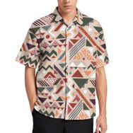 AILLOSA YH-157 Aloha Hawaii 3D Desen Kısa Kollu Erkek Gömlek