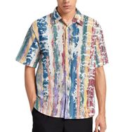 AILLOSA YH-161 Aloha Hawaii 3D Desen Kısa Kollu Erkek Gömlek