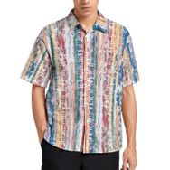 AILLOSA YH-161B Aloha Hawaii 3D Desen Kısa Kollu Erkek Gömlek
