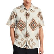 AILLOSA YH-162 Aloha Hawaii 3D Desen Kısa Kollu Erkek Gömlek