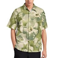 AILLOSA YH-165 Aloha Hawaii 3D Desen Kısa Kollu Erkek Gömlek