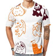 AILLOSA YH-172 Baskılı Desenli Kısa Kollu Unisex T-shirt