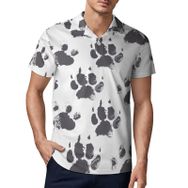 AILLOSA YH-173 3D Baskılı Desen Kısa Kollu Polo Yaka Erkek T-shirt