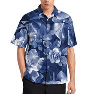 AILLOSA YH-174 Aloha Hawaii 3D Desen Kısa Kollu Erkek Gömlek