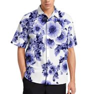 AILLOSA YH-179 Aloha Hawaii 3D Desen Kısa Kollu Erkek Gömlek