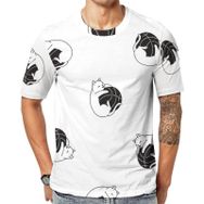 AILLOSA YH-183 Baskılı Desenli Kısa Kollu Unisex T-shirt