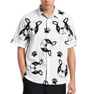 AILLOSA YH-184 Aloha Hawaii 3D Desen Kısa Kollu Erkek Gömlek