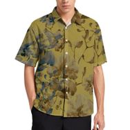 AILLOSA YH-185 Aloha Hawaii 3D Desen Kısa Kollu Erkek Gömlek
