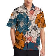 AILLOSA YH-191 Aloha Hawaii 3D Desen Kısa Kollu Erkek Gömlek