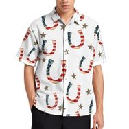 AILLOSA YH-193 Aloha Hawaii 3D Desen Kısa Kollu Erkek Gömlek