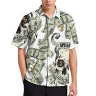 AILLOSA YH-196 Aloha Hawaii 3D Desen Kısa Kollu Erkek Gömlek