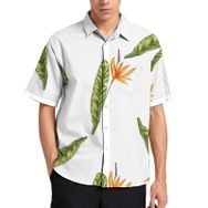 AILLOSA YH-199 Aloha Hawaii 3D Desen Kısa Kollu Erkek Gömlek