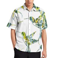 AILLOSA YH-200 Aloha Hawaii 3D Desen Kısa Kollu Erkek Gömlek