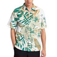 AILLOSA YH-205 Aloha Hawaii 3D Desen Kısa Kollu Erkek Gömlek