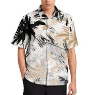 AILLOSA YH-206 Aloha Hawaii 3D Desen Kısa Kollu Erkek Gömlek