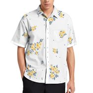 AILLOSA YH-210 Aloha Hawaii 3D Desen Kısa Kollu Erkek Gömlek