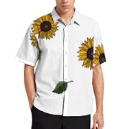 AILLOSA YH-211 Aloha Hawaii 3D Desen Kısa Kollu Erkek Gömlek