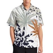 AILLOSA YH-212 Aloha Hawaii 3D Desen Kısa Kollu Erkek Gömlek