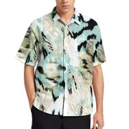 AILLOSA YH-213 Aloha Hawaii 3D Desen Kısa Kollu Erkek Gömlek