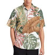 AILLOSA YH-221 Aloha Hawaii 3D Desen Kısa Kollu Erkek Gömlek