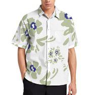 AILLOSA YH-224 Aloha Hawaii 3D Desen Kısa Kollu Erkek Gömlek