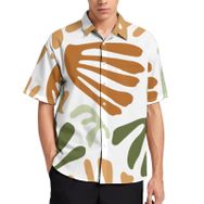 AILLOSA YH-226 Aloha Hawaii 3D Desen Kısa Kollu Erkek Gömlek