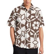 AILLOSA YH-231 Aloha Hawaii 3D Desen Kısa Kollu Erkek Gömlek