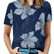 AILLOSA YH-232 Tamamı Baskılı Kısa Kollu Yuvarlak Yaka Kadın T-shirt