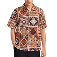 AILLOSA YH-233 Aloha Hawaii 3D Desen Kısa Kollu Erkek Gömlek