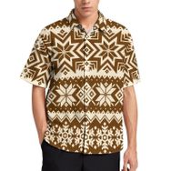 AILLOSA YH-234 Aloha Hawaii 3D Desen Kısa Kollu Erkek Gömlek