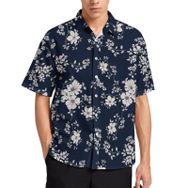 AILLOSA YH-238 Aloha Hawaii 3D Desen Kısa Kollu Erkek Gömlek