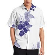 AILLOSA YH-239 Aloha Hawaii 3D Desen Kısa Kollu Erkek Gömlek