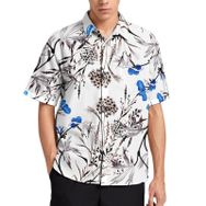 AILLOSA YH-242 Aloha Hawaii 3D Desen Kısa Kollu Erkek Gömlek