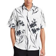 AILLOSA YH-245 Aloha Hawaii 3D Desen Kısa Kollu Erkek Gömlek