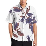AILLOSA YH-249 Aloha Hawaii 3D Desen Kısa Kollu Erkek Gömlek