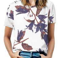 AILLOSA YH-249 Tamamı Baskılı Kısa Kollu Yuvarlak Yaka Kadın T-shirt
