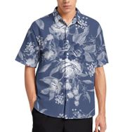 AILLOSA YH-251 Aloha Hawaii 3D Desen Kısa Kollu Erkek Gömlek