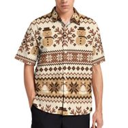 AILLOSA YH-254 Aloha Hawaii 3D Desen Kısa Kollu Erkek Gömlek