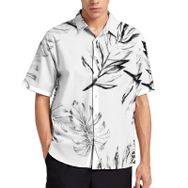 AILLOSA YH-257 Aloha Hawaii 3D Desen Kısa Kollu Erkek Gömlek