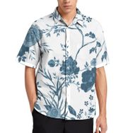 AILLOSA YH-269 Aloha Hawaii 3D Desen Kısa Kollu Erkek Gömlek