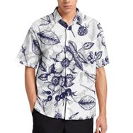 AILLOSA YH-273 Aloha Hawaii 3D Desen Kısa Kollu Erkek Gömlek