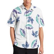 AILLOSA YH-279 Aloha Hawaii 3D Desen Kısa Kollu Erkek Gömlek