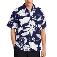 AILLOSA YH-28 Aloha Hawaii 3D Desen Kısa Kollu Erkek Gömlek