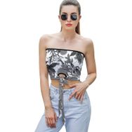 AILLOSA YH-295 Seksi File Tüp Üst Yaz Tube Top Tank Tops Kadın Askılı Üst Bluz