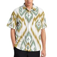 AILLOSA YH-298 Aloha Hawaii 3D Desen Kısa Kollu Erkek Gömlek