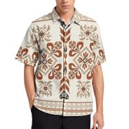 AILLOSA YH-299 Aloha Hawaii 3D Desen Kısa Kollu Erkek Gömlek