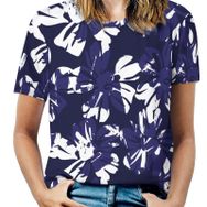 AILLOSA YH-30 Tamamı Baskılı Kısa Kollu Yuvarlak Yaka Kadın T-shirt